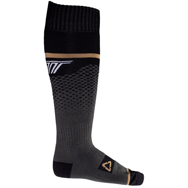 Product photo showing Leatt, Moto Socks in Stealth, Colors: Flame, Forge, Ice, Stealth, Sizes: LG/XL, SM/MD