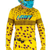 Detailed product image of Leatt, Moto 5.5 UltraWeld Jersey in Cheetah, Colors: Cheetah, Flame, Matcha, Stealth, Sunburn, Sizes: 2-3, SKU: 5025300144