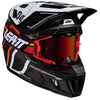 Product photo showing Leatt, Moto 9.5 Carbon V25 Helmet Kit in Carbon/White, Colors: Carbon, Carbon/White, Sizes: 2-2, SKU: 1025100124