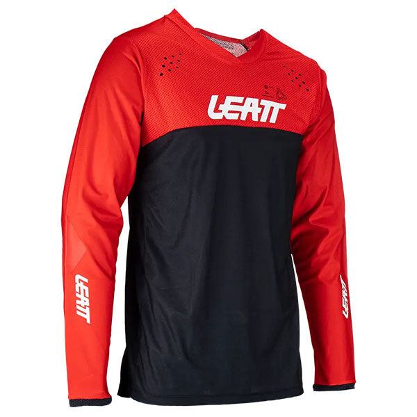 Detailed product image of Leatt, Moto 4.5 Enduro Jersey in LG, Colors: 2XL, 3XL, LG, MD, SM, XL, Sizes: Orange, Red, SKU: 5024080363