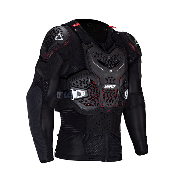 Product photo showing Leatt, 4.5 Evo Body Protector in Black, Sizes: 2-2, SKU: 5025202301