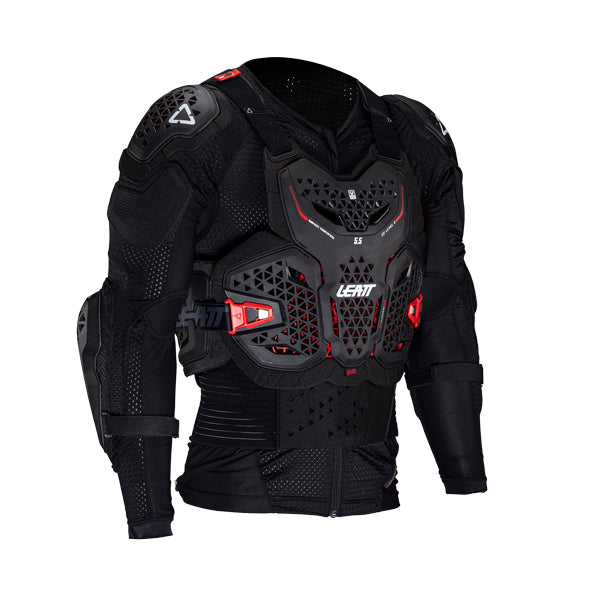 Product photo showing Leatt, 5.5 Evo Body Protector in Black, Colors: Black, White, Sizes: 2-2, SKU: 5025202261