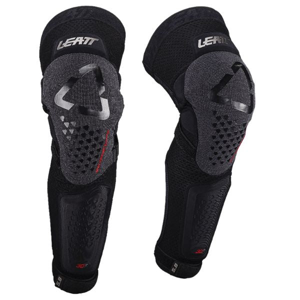 Detailed product image of Leatt, 3DF 5.0 Evo EXT Knee Guards in Black, Sizes: 2-2, SKU: 5025202500