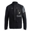 Leatt Moto 6.5 HydraDri Jacket in Black, front view showing the chest pockets, sleeves, and full zipper