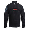 Leatt Moto 6.5 HydraDri Jacket in Grey, rear view showing the back panel and lower storage pocket