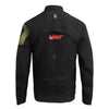Leatt Moto 6.5 HydraDri Jacket in Khaki Brown, rear view showing the back panel and lower storage pocket