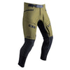 Leatt Moto 6.5 HydraDri Pants in Tactic Khaki Brown, front view showing the waist, thigh, and knee panels