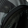 Leatt Moto 5.5 Enduro Jacket in Camo Black, close-up of the neck-brace-ready collar zipper