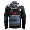 Leatt Moto 5.5 Enduro Jacket in Camo Grey, rear view showing the back panel and large lower pocket
