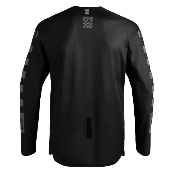 Leatt Moto 4.5 Enduro Jersey in Speed Black, rear view showing the back and sleeve graphics
