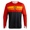 Leatt Moto 4.5 Enduro Jersey in Stripe Red, front view showing the chest and sleeve graphics