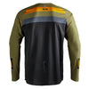 Leatt Moto 4.5 Enduro Jersey in Stripe Khaki Brown, rear view showing the back and sleeve graphics