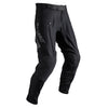 Leatt Moto 4.5 Enduro Pants in Speed Black, front view showing the waist, thigh, and knee panels