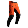 Leatt Moto 4.5 Enduro X-Flow Pants in Orange, front view showing the waist, thigh, and knee panels