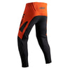 Leatt Moto 4.5 Enduro X-Flow Pants in Orange, rear view showing the seat, knee, and lower-leg panels