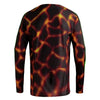 Leatt Moto 5.5 UltraWeld Jersey in Fire Orange, rear view showing the back and sleeve graphics