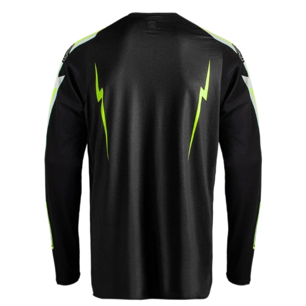 Leatt Moto 4.5 Lite Jersey in Speed Black, rear view showing the back and sleeve graphics