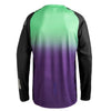 Leatt Moto 4.5 Lite Jersey in Leopard Purple, rear view showing the back and sleeve graphics