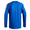 Leatt Moto 4.5 Lite Jersey in Speed Blue, rear view showing the back and sleeve graphics