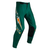 Leatt Moto 4.5 Pants in Speed Jade Green, front view showing the waist, thigh, and knee panels