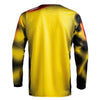 Leatt Moto 3.5 Jersey in Leopard Yellow, rear view showing the back and sleeve graphics