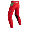 Leatt Moto 4.5 Youth pants in Hatched Red, rear view showing the seat, knee, and lower-leg panels