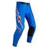 Leatt Moto 4.5 Youth pants in Speed Blue, front view showing the waist, thigh, and knee panels