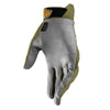 Leatt Moto 4.5 Lite Gloves in Speed Khaki Brown, palm side showing the grip surface and finger panels