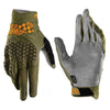 Leatt Moto 4.5 Lite Gloves in Speed Khaki Brown, pair showing the back-of-hand and palm sides together