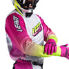 Detail: Leatt V26 Moto 3.5 Retro Pink jersey, SKU 5026020580 — overlock seams and smooth collar for comfort. | SKU: 5026020563 | Available at BTO Sports
