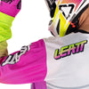 Detail: Leatt V26 Moto 3.5 Retro Pink jersey, SKU 5026020580 — flexible stretch fabric for mobility. | SKU: 5026020565 | Available at BTO Sports