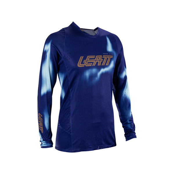 Product photo showing Leatt, V26 Moto 4.5 Lite Jersey (Womens) in Deep Blue, Colors: Coral Pink, Deep Blue, Sizes: 2-2, SKU: 5026000823