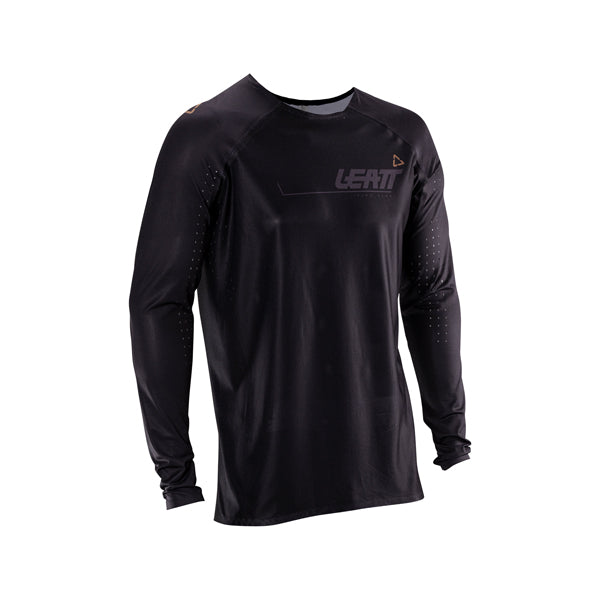 Image showing Leatt, V26 Moto 5.5 UltraWeld Jersey in Black, Colors: Black, Orange, Pinata Teal, Purple, Royal Blue/Red, Tiger Pink, Sizes: 2-3, SKU: 5026000101