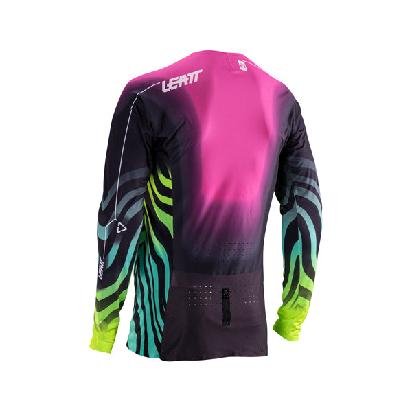 Studio product image of Leatt, V26 Moto 5.5 UltraWeld Jersey in Pinata Teal, Colors: Black, Orange, Pinata Teal, Purple, Royal Blue/Red, Tiger Pink, Sizes: 2-3, SKU: 5026000101