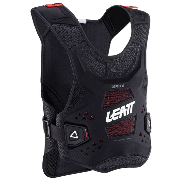 Product photo showing Leatt, ReaFlex Chest Protector in Black, Sizes: 2-2, SKU: 5024060420