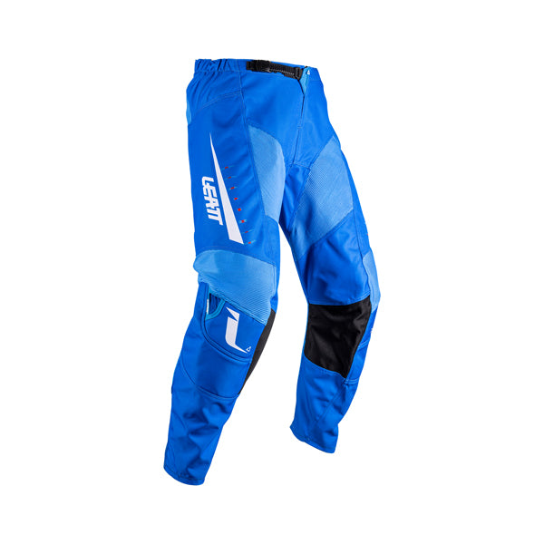Clean studio shot of Leatt - V26 Moto 3.5 Pants; showing panel layout, seams, and overall cut; SKU 5026020640; Colors: Blue, Brown, Orange, Red and more