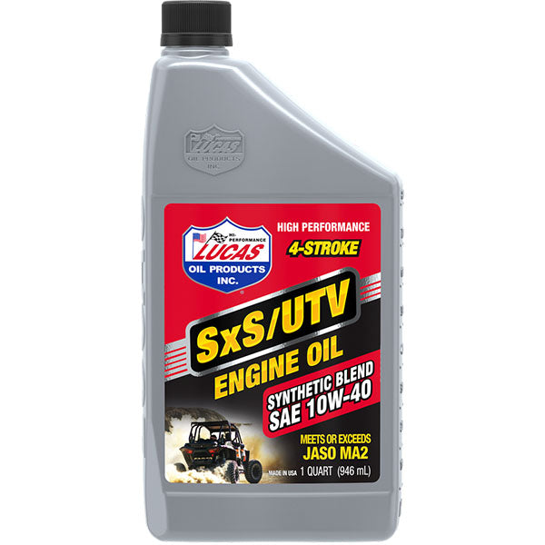 Lucas Oil - SXS Semi-Synthetic 10W-40 4-Stroke Engine Oil