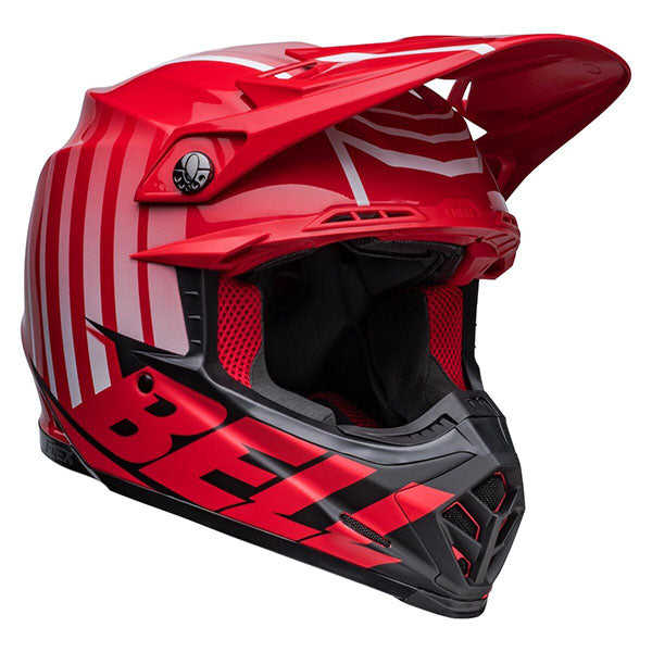 Bell Helmets Bell - Moto 9S Flex Sprint Helmet off-road motocross helmet, showing aerodynamic shell design, ventilation ports, and secure retention system built for rider comfort and protection. SKU 07136134.