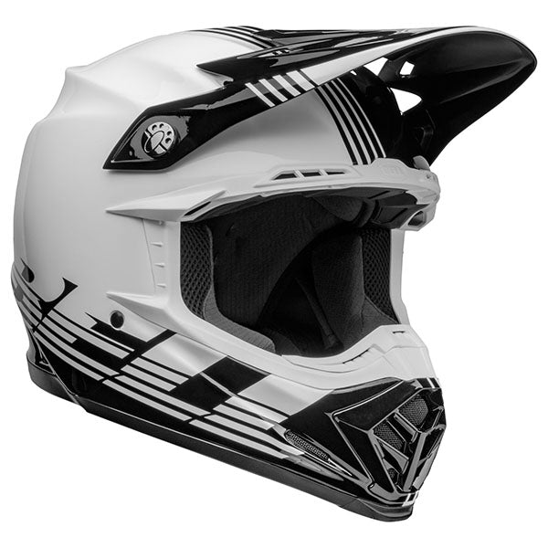 Bell Helmets Bell - Moto-9 MIPS Louver Helmet off-road motocross helmet, showing aerodynamic shell design, ventilation ports, and secure retention system built for rider comfort and protection. SKU 07136198.