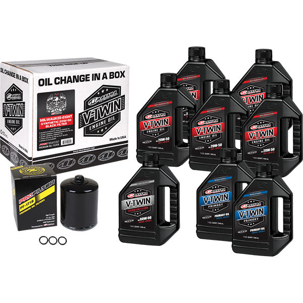 Maxima - Milwaukee-Eight V-Twin Synthetic 20W-50 Oil Change Kit
