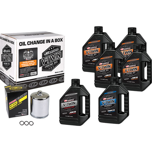Maxima - Evolution V-Twin Mineral 20W-50 Oil Change Kit