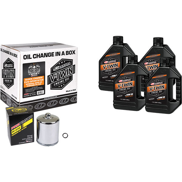 Maxima - Sportster V-Twin Mineral 20W-50 Quick Oil Change Kit