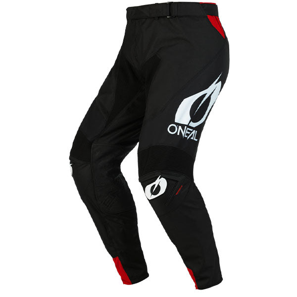 Detailed studio photograph of O'Neal, Mayhem Hexx V.23 Pants, SKU M022-342, color options Red/Black, Blue/Orange, Grey/Neon, Black/White, sizes 28–42