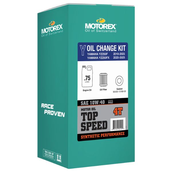 Motorex - Top Speed Synthetic 10W-40 4-Stroke Oil Change Kit (Yamaha)