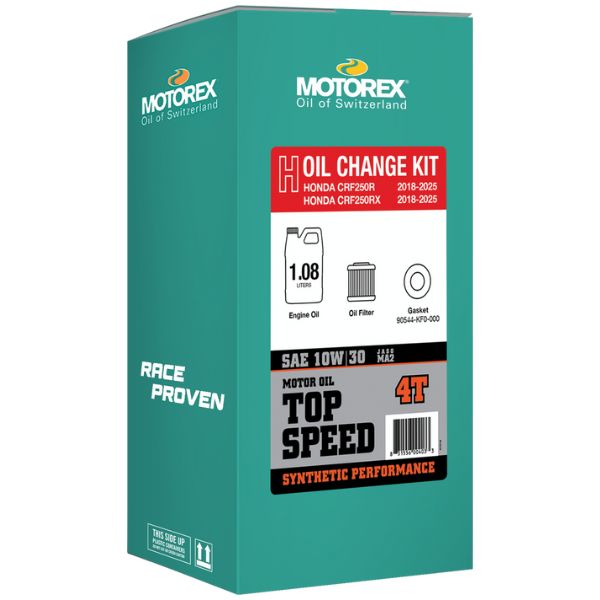Motorex - Top Speed Synthetic 10W-30 4-Stroke Oil Change Kit (Honda)