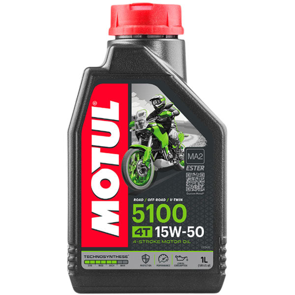 Motul - 5100 Semi-Synthetic 15W-50 4-Stroke Engine Oil
