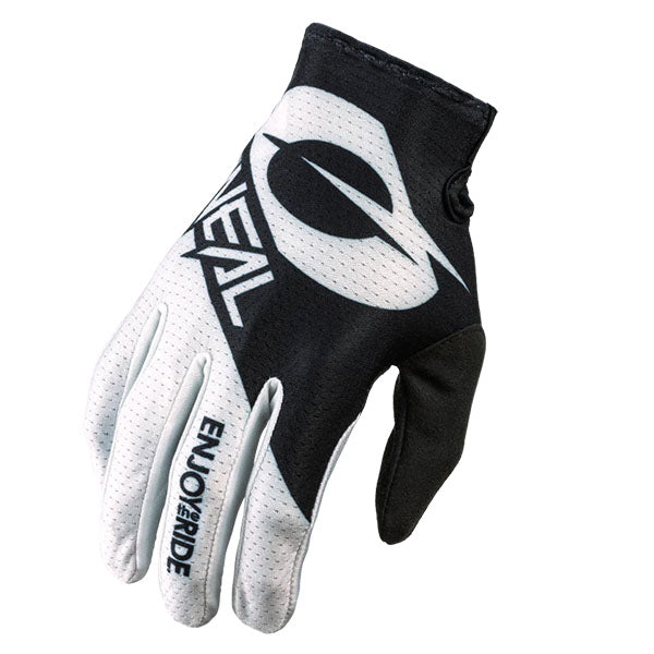 High-resolution studio image of O'Neal, Matrix Stacked Glove, Offroad Gloves, SKU 0391-648, color options Black/White, sizes XL–2X