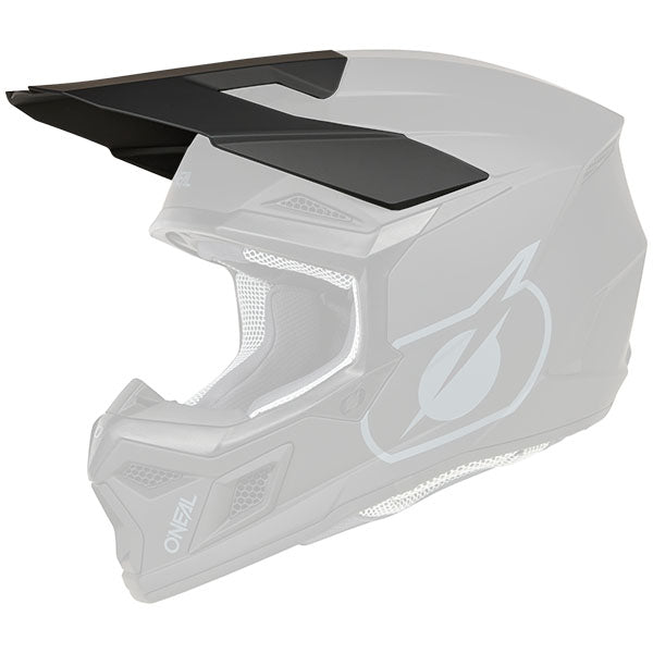 Studio product photo on a neutral background of O'Neal, 3 Series Solid Visor, Helmet Visor, SKU 0625-010, color options Black, White