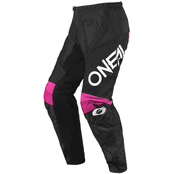 Catalog studio image of O'Neal, Element Shocker V.25 Pant (Womens), Pants, SKU E024-7127, color options Black/Pink, sizes 1/2, 3/4, 5/6, 7/8, 9/10, 11/12, 13/14
