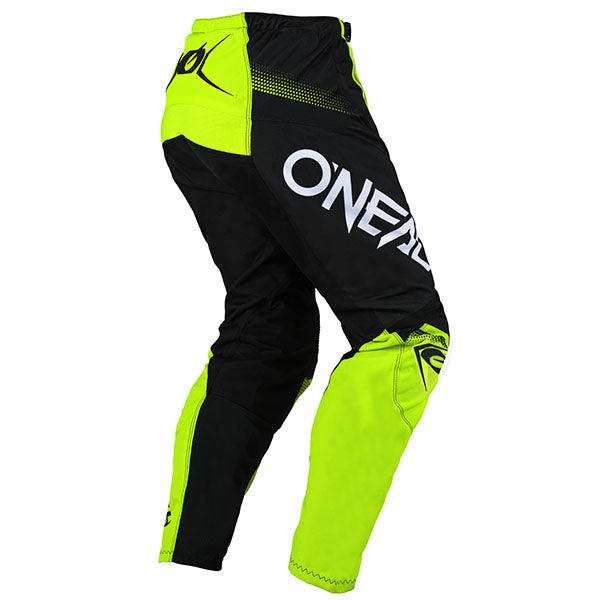 Catalog studio image of O'Neal, Element Racewear V.25 Pant, Pants, SKU E024-0844, color options Black/Grey/Red, Black/White, Black/Red, Black/Neon Yellow, sizes 28–52